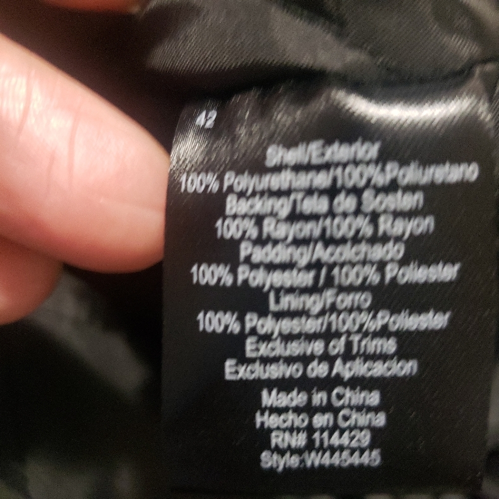 NEW HERITAGE Men's Black FAUX Leather Jacket....SIZE:L - Picture 12 of 12